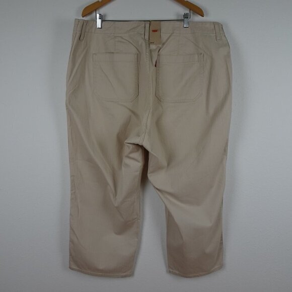 Levi's Straight Leg Pants Women's Plus Size 22W Beige Stretch Denim - Picture 4 of 9